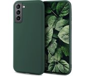 Minimalist Series Funda Silicona para Samsung S21, Samsung S21 5G, Verde Oscuro con Acabado Mate, Co