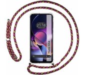 Funda Colgante Motorola Moto G54 5G Cordon Rosa / Dorado