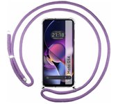 Funda Colgante Motorola Moto G54 5G Cordon Morado