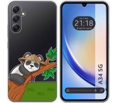 Funda Silicona Transparente Samsung Galaxy A34 5G Panda