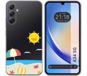 Funda Silicona Transparente Samsung Galaxy A34 5G Playa