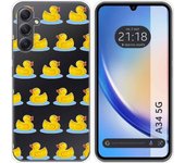 Funda Silicona Transparente Samsung Galaxy A34 5G Pato