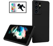 Kit de vidrio templado de cubierta completa 5D + Soporte magnético de silicona líquida + soporte mag