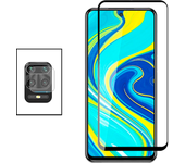 Película de Camara trasera + Vidrio templado 5D Cubierta completa para Xiaomi Redmi Note 9 Pro Max