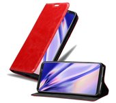 Funda Libro para LG V35 en ROJO MANZANA - Cubierta Proteccion con Cierre Magnetico, Tarjetero y Funcion de Suporte - Etui Case Cover Carcasa