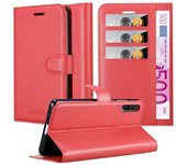 Funda Libro para Xiaomi Mi A3 en ROJO CARMiN - Cubierta Proteccion con Cierre Magnetico, Tarjetero y Funcion de Suporte - Etui Case Cover Carcasa