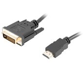 Lanberg CA-HDDV-20CU-0018-BK adaptador de cable de vídeo 1,8 m HDMI tipo A (Estándar) DVI-D Negro
