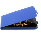 Funda para LG K8 2016 in AZUL REAL - Cubierta Proteccion Estilo Flip de Cuero Sintetico Estructuro - Etui Case Cover Carcasa
