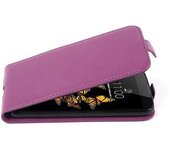 Funda para LG K8 2016 in BURDEOS VIOLETA - Cubierta Proteccion Estilo Flip de Cuero Sintetico Estructuro - Etui Case Cover Carcasa