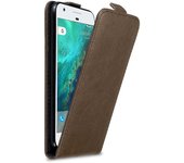 Funda para Google Pixel in MARRoN CAFe - Cubierta Proteccion Estilo Flip con Cierre Magnetico - Etui Case Cover Carcasa