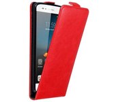 Funda para ZTE BLADE A612 in ROJO MANZANA - Cubierta Proteccion Estilo Flip con Cierre Magnetico - Etui Case Cover Carcasa