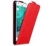 Funda para Google Pixel in ROJO MANZANA - Cubierta Proteccion Estilo Flip con Cierre Magnetico - Etui Case Cover Carcasa