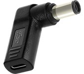 Adaptador de carga angular USB-C a portátil DELL de 7,4 x 5,0 mm, negro