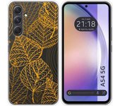 Funda Silicona Transparente Samsung Galaxy A54 5G Hojas