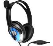 Auriculares con cable Dual de 3,5 mm con control remoto de volumen Negro