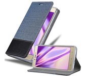 Funda Libro para Lenovo K6 NOTE en AZUL OSCURO NEGRO - Cubierta Proteccion con Cierre Magnetico, Tarjetero y Funcion de Suporte - Etui Case Cover Carcasa