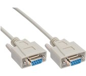 InLine DB9 5m cable de serie Beige