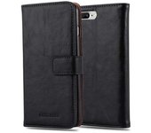 Funda Libro para Apple iPhone 8 PLUS / 7 PLUS / 7S PLUS en NEGRO GRAFITO - Cubierta Proteccion con Cierre Magnetico, Tarjetero y Funcion de Suporte - Etui Case Cover Carcasa