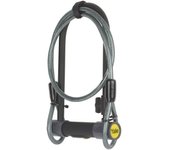Security U-Lock + Cable para Bicicleta, Mountain Bike, 230 x 115 x 13 mm (Certified Sold Secure Silv