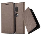 Funda Libro para Motorola MOTO G4 PLAY en MARRoN CAFe - Cubierta Proteccion con Cierre Magnetico, Tarjetero y Funcion de Suporte - Etui Case Cover Carcasa