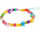 Joya para Teléfono Pulsera de Bolas y Estrellas Blanco Colección Summer