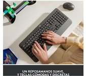 Logitech Signature K650 teclado RF Wireless + Bluetooth QWERTY Español Grafito