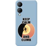 Funda Silicona Azul Vivo Y17s Hombre Escalada