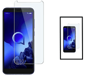 Kit 2 de vidrio templado de cubierta completa para Alcatel 1B (2022) - Transparente/Negro