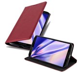 Funda Libro para Lenovo Google NEXUS 6 / 6X en ROJO MANZANA - Cubierta Proteccion con Cierre Magnetico, Tarjetero y Funcion de Suporte - Etui Case Cover Carcasa