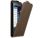 Funda para Blackberry Z10 in MARRoN CAFe - Cubierta Proteccion Estilo Flip con Cierre Magnetico - Etui Case Cover Carcasa