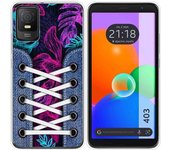 Funda Silicona Transparente TCL 403 Zapatillas 07