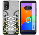 Funda Silicona Transparente TCL 403 Zapatillas 08