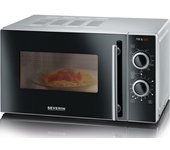 Severin MW 7771 microondas Encimera Microondas combinado 20 L 700 W Negro, Plata