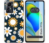 Funda Silicona Zte Blade A72s Flores 08