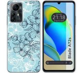 Funda Silicona Zte Blade A72s Flores 03