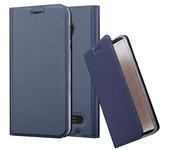 Funda Libro para Motorola MOTO Z2 en CLASSY AZUL OSCURO - Cubierta Proteccion con Cierre Magnetico, Tarjetero y Funcion de Suporte - Etui Case Cover Carcasa