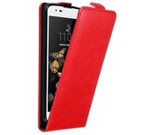 Funda para LG K8 2016 in ROJO MANZANA - Cubierta Proteccion Estilo Flip con Cierre Magnetico - Etui Case Cover Carcasa