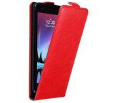 Funda para LG K4 2017 in ROJO MANZANA - Cubierta Proteccion Estilo Flip con Cierre Magnetico - Etui Case Cover Carcasa