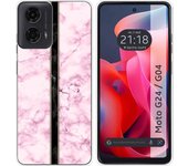 Funda Silicona Motorola Moto G04 / G24 Mármol 04