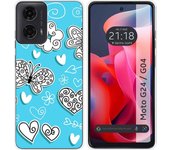 Funda Silicona Motorola Moto G04 / G24 Mariposas
