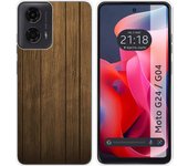 Funda Silicona Motorola Moto G04 / G24 Madera