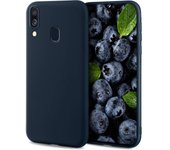 Lifestyle. Funda para Samsung A20e, Azul Marino - Cover Carcasa de Silicona Líquida con Acabado Mate