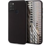 Lifestyle. Funda para Samsung A21s, Negra - Cover Carcasa de Silicona Líquida con Acabado Mate y For