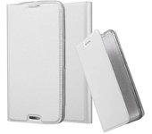 Funda Libro para Motorola NEXUS 6 en CLASSY PLATEADO - Cubierta Proteccion con Cierre Magnetico, Tarjetero y Funcion de Suporte - Etui Case Cover Carcasa