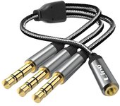 Adaptador Splitter Jack 3.5mm hembra a 3x Jack 3.5mm macho