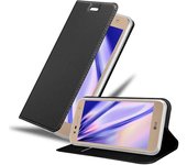 Funda Libro para LG X POWER 2 en CLASSY NEGRO - Cubierta Proteccion con Cierre Magnetico, Tarjetero y Funcion de Suporte - Etui Case Cover Carcasa