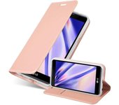 Funda Libro para LG X POWER en CLASSY ORO ROSA - Cubierta Proteccion con Cierre Magnetico, Tarjetero y Funcion de Suporte - Etui Case Cover Carcasa