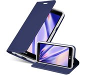 Funda Libro para LG X POWER en CLASSY AZUL OSCURO - Cubierta Proteccion con Cierre Magnetico, Tarjetero y Funcion de Suporte - Etui Case Cover Carcasa