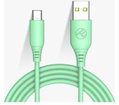 Silicona Cable de datos USB a Tipo-C, 3A, 1m, verde