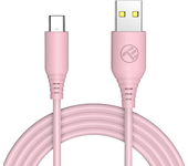 Silicona Cable de datos USB a Tipo-C, 3A, 1m, rosa